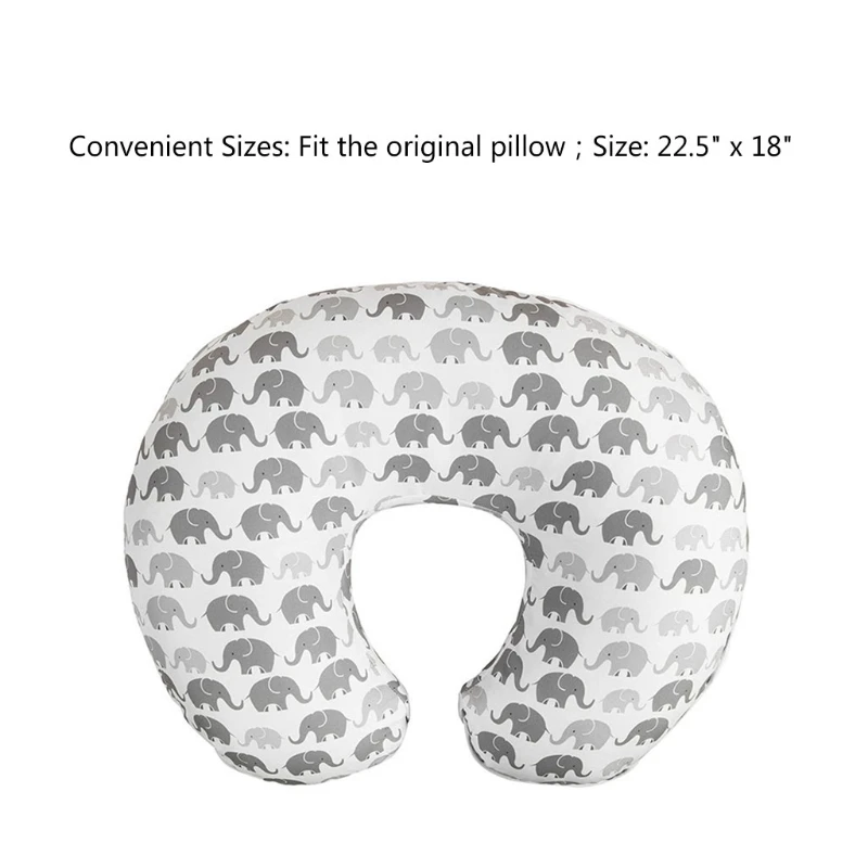 

L41D Baby Nursing Pillow Case Elastic U-shaped Pillow Case Detachable Pillow Cover