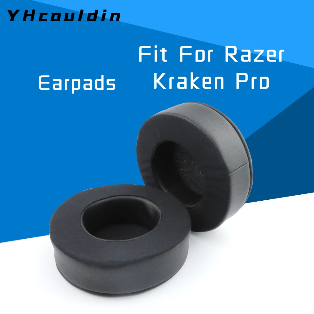 

Earpads For Razer Kraken Pro Headset Accessaries Replacement Ear Cushions Wrinkled Leather Material