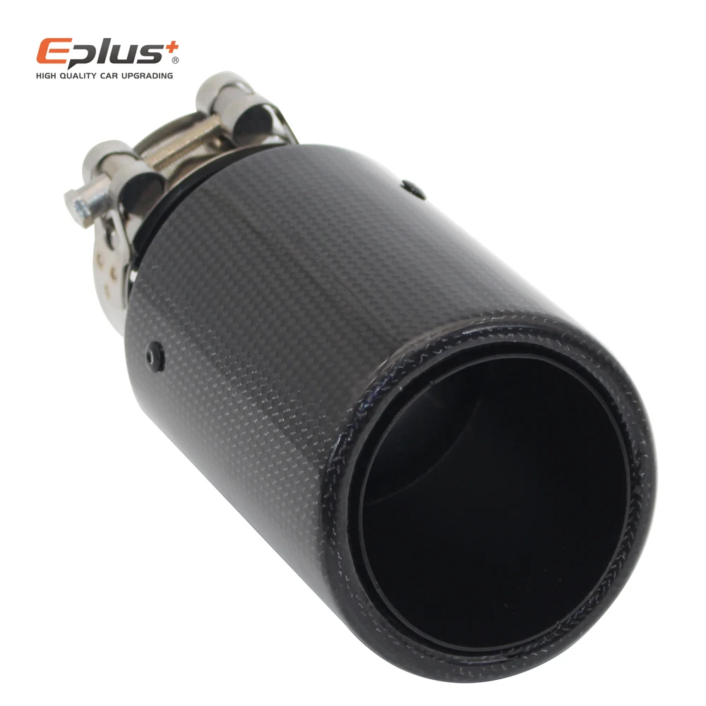 EPLUS Автомобильная Глянцевая выхлопная система из углеродного волокна глушитель
