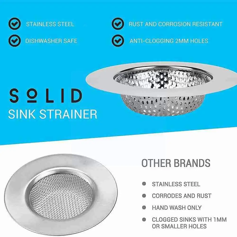 

Kitchen Tool Floor Drain Steel Shower Drain Hole Filter Cleaner Drain Cover Floor Trap Bathroom Deodorant Strainer Z6Q3