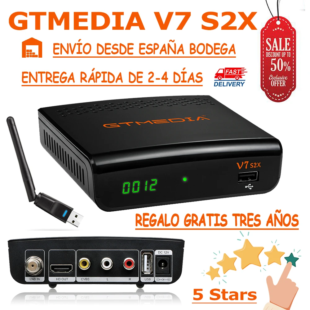 1080P GTmedia V7 S2x DVB S2 цифра спутниковый телевизионный ресивер с USB Wi Fi Gtmedia V7s2x hd