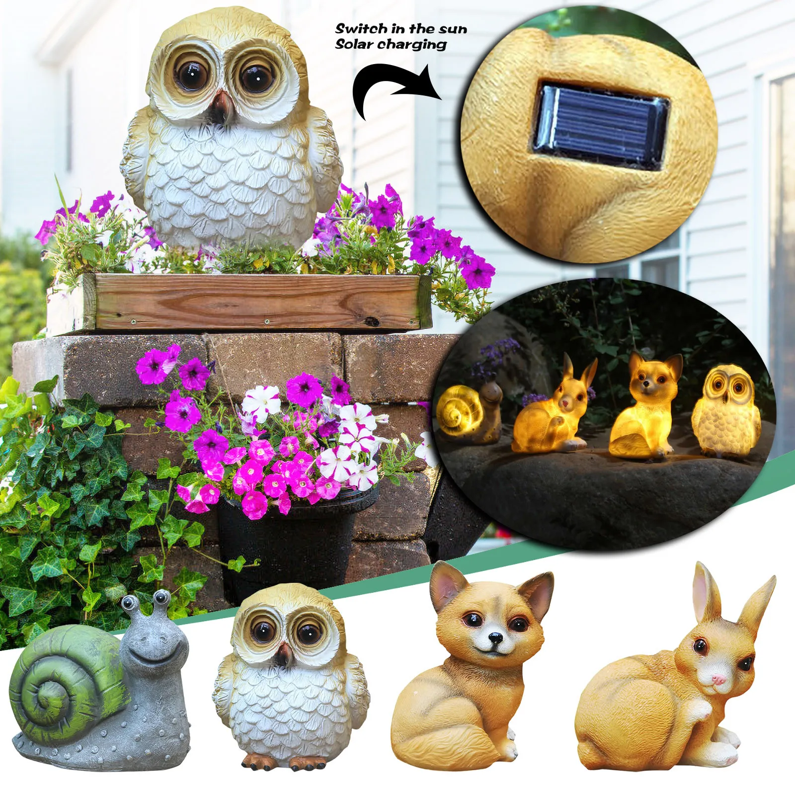 

Statue Solar Power Garden Lights Outdoor Decor Landscape Lighting Solar Outdoor Decor Sculpture Garden Statues Home Decoration