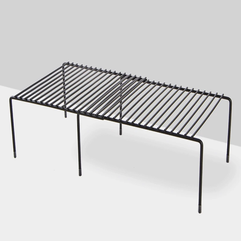 Полки шкафа органайзеры стекируемые расширяемый набор из 2 х металлических Кухня