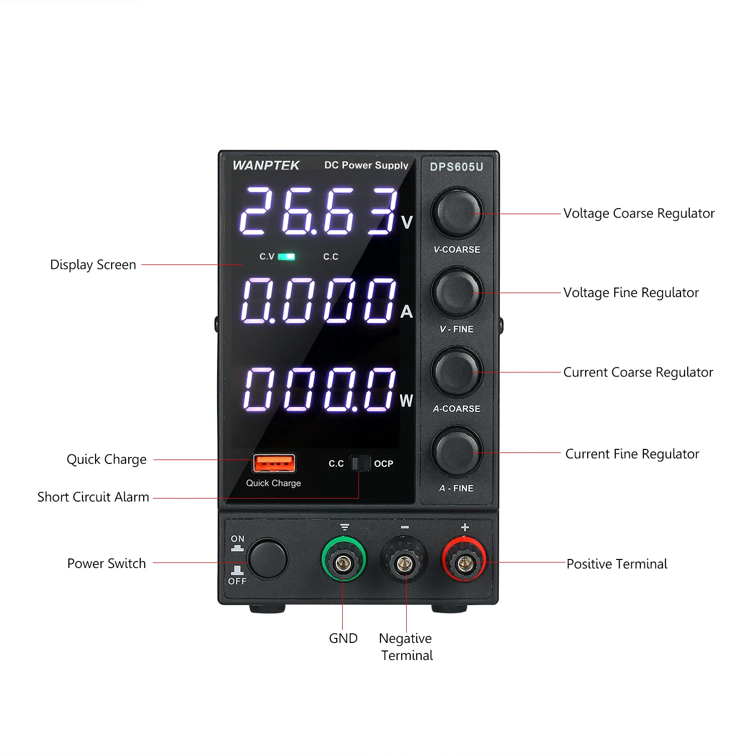 WANPTEK DPS605U 0 60 в 5A 300 Вт импульсный источник питания постоянного тока 4 цифры