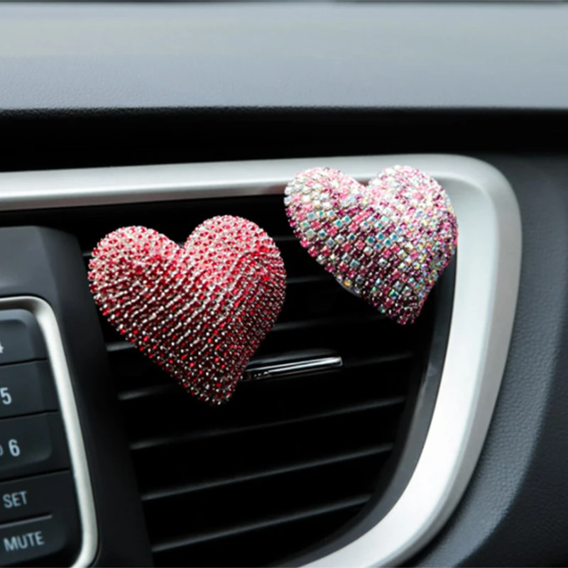 

Car Car Perfume Aromatherapy Car Diamond Love Air Conditioning Air Out Perfume Clip Female Car Interior Decoration Products