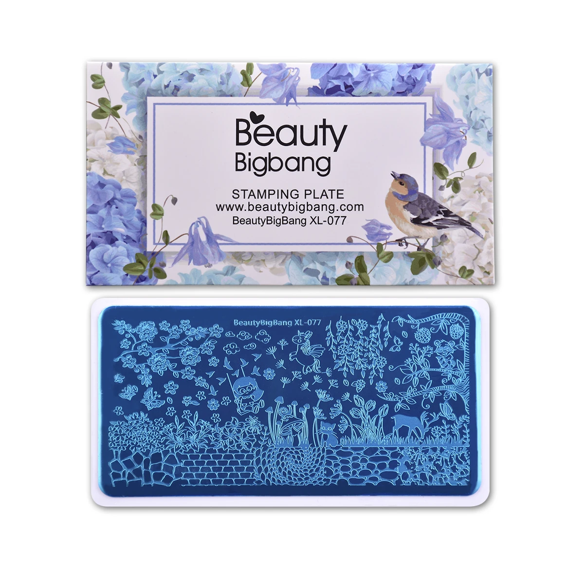 Трафареты BEAUTYBIGBANG для стемпинга ногтей пластины с рисунком птиц цветов животных