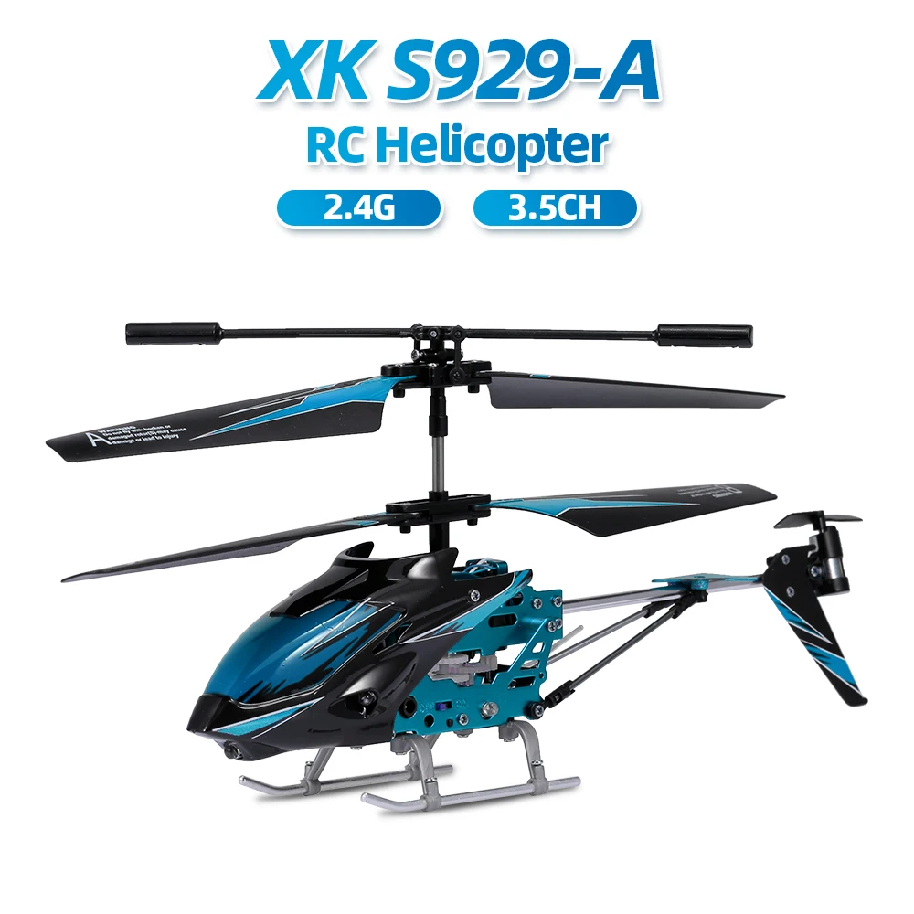 Wltoys XK S929 A вертолет на радиоуправлении 2 4 ГГц 3.5CH со светодиодсветильник кой