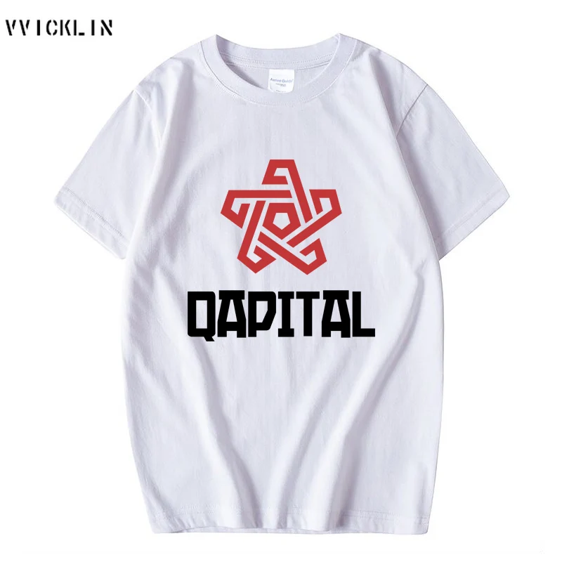 Футболка Qapital в стиле панк рок-группы хлопковые топы хип-хоп Повседневная
