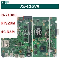 kefu x541uvk is suitable for asus x541uj x541uv x541u laptop motherboard with 4gb ram i3 7100u gt920m 100 test ok
