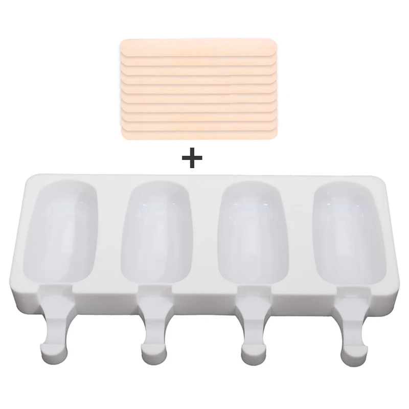 Силиконовая форма для мороженого формочка сделай сам с 4 ячейками большого