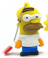 1 Милый флеш-накопитель с героями мультфильма Симпсоны usb2.0 32gb 64gb 128gb желтый usb флеш-накопитель 4gb 8gb 16gb брелок высокоскоростная Персонализация - Цвет: 1