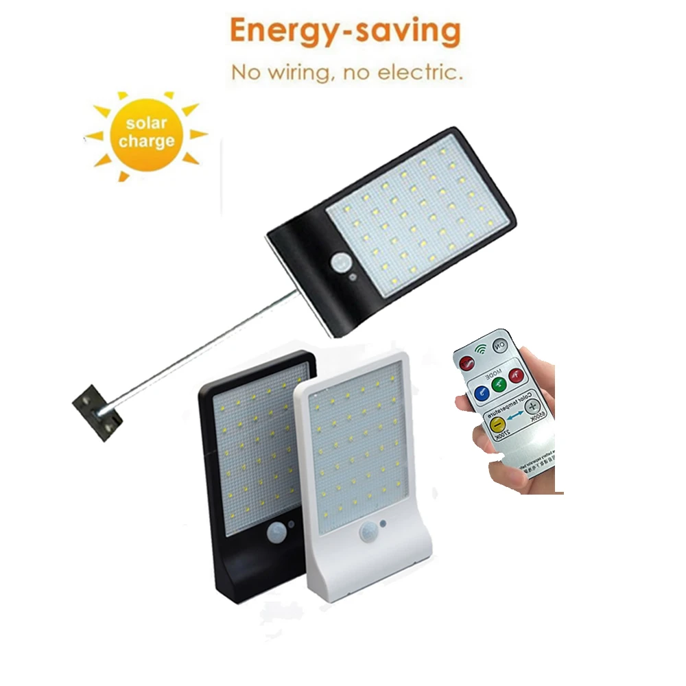 48 Светодиодный светильник на солнечной батарее для наружной садовой стены