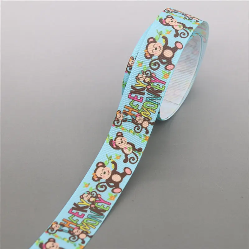 10290 DUWES 50 ярдов волк слон животные напечатанный Grosgrain ленточный аксессуар Hairbow головной убор украшение «сделай сам» оптом OEM D1151 - Цвет: 10290