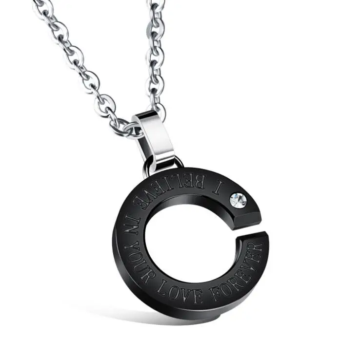 LOOKER открытый круглый дизайн пара кулон ожерелье День Святого Валентина/помолвка