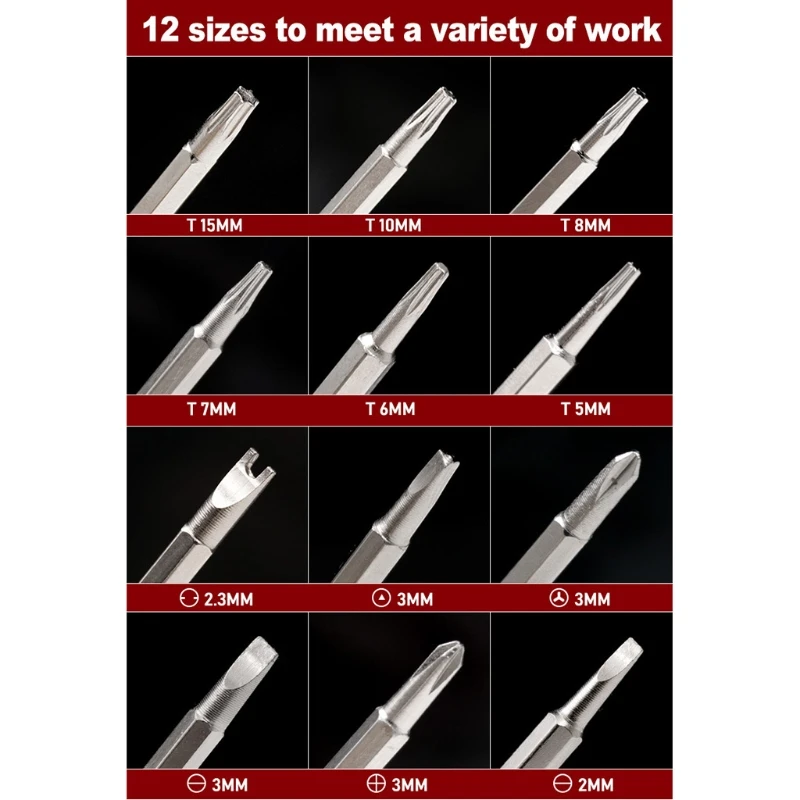 

7 Pcs Household Multifunctional Strong Magnetic Screwdriver Bit Set Opening Repair Precision Insulated Hand Tool Home