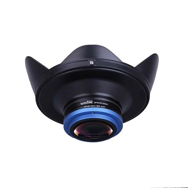 Широкоугольный объектив Divng M52 52 мм Weefine WFL02 Dome Fisheye 24 резьба WFA57 магнитный для