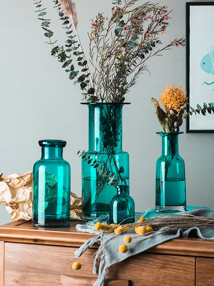 

Minimalist Decoration Glass Bottle Flower Vase for Home Decoration Living Room Wine Cabinet Porch decoration Vase
