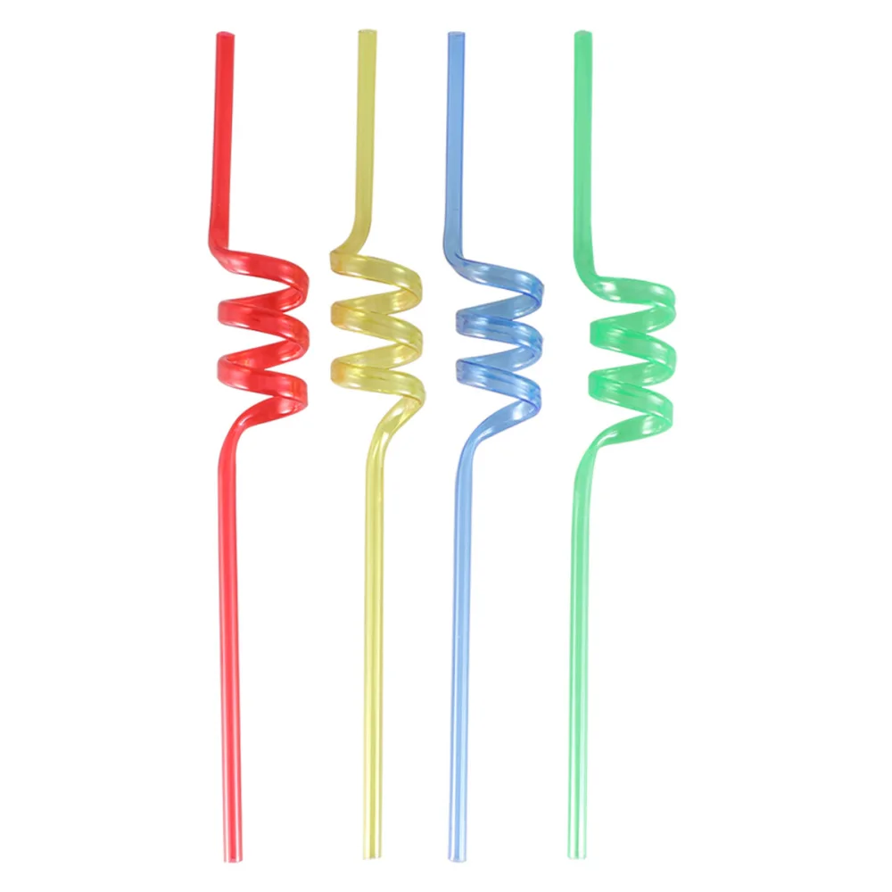 10 шт 5 мм PET Устранимый соломинки с украшением в виде кристаллов разноцветные