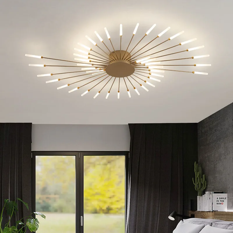 $41.00 Hot Sale Fireworks Led Chandelier For Living Room Bedroom Home Chandelier Modern Led Ceiling Chandelier Lamp Lighting Chandelier