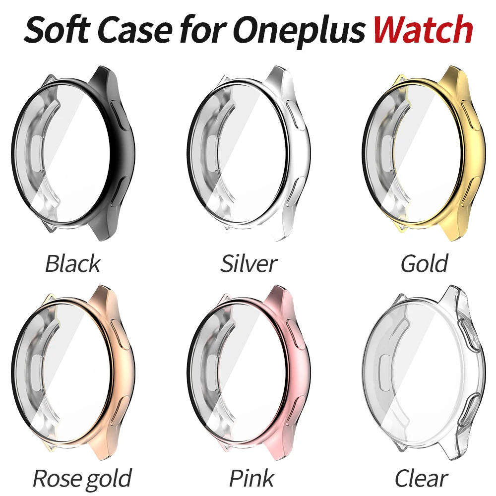 Lightweight Soft Case for Oneplus Watch Cover Screen Protector Bumper for One Plus Slim TPU Shell Smartwatch Accessories