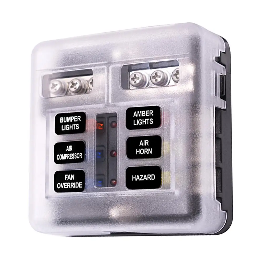 Держатель коробки предохранителей с 6 режимами 12 В/24 В сумка для автомобильного