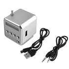 Портативный мини-динамик из алюминиевого сплава, портативный цифровой ЖК-звук Micro SDTF FM-радио, музыкальный стерео громкий динамик для ноутбука