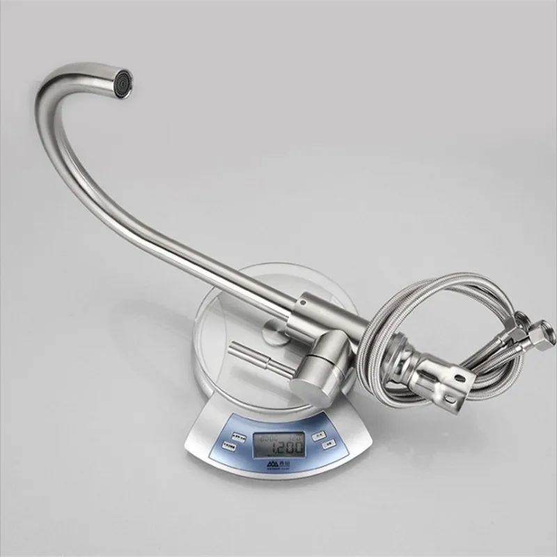 Смеситель для кухни из нержавеющей стали 304 смеситель горячей и холодной воды с