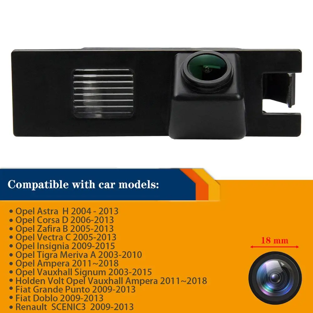 Камера заднего вида для Opel Astra H Corsa D Zafira B Vectra C Insignia Tigra Meriva A Ampera Fiat Doble Grand Punto 18