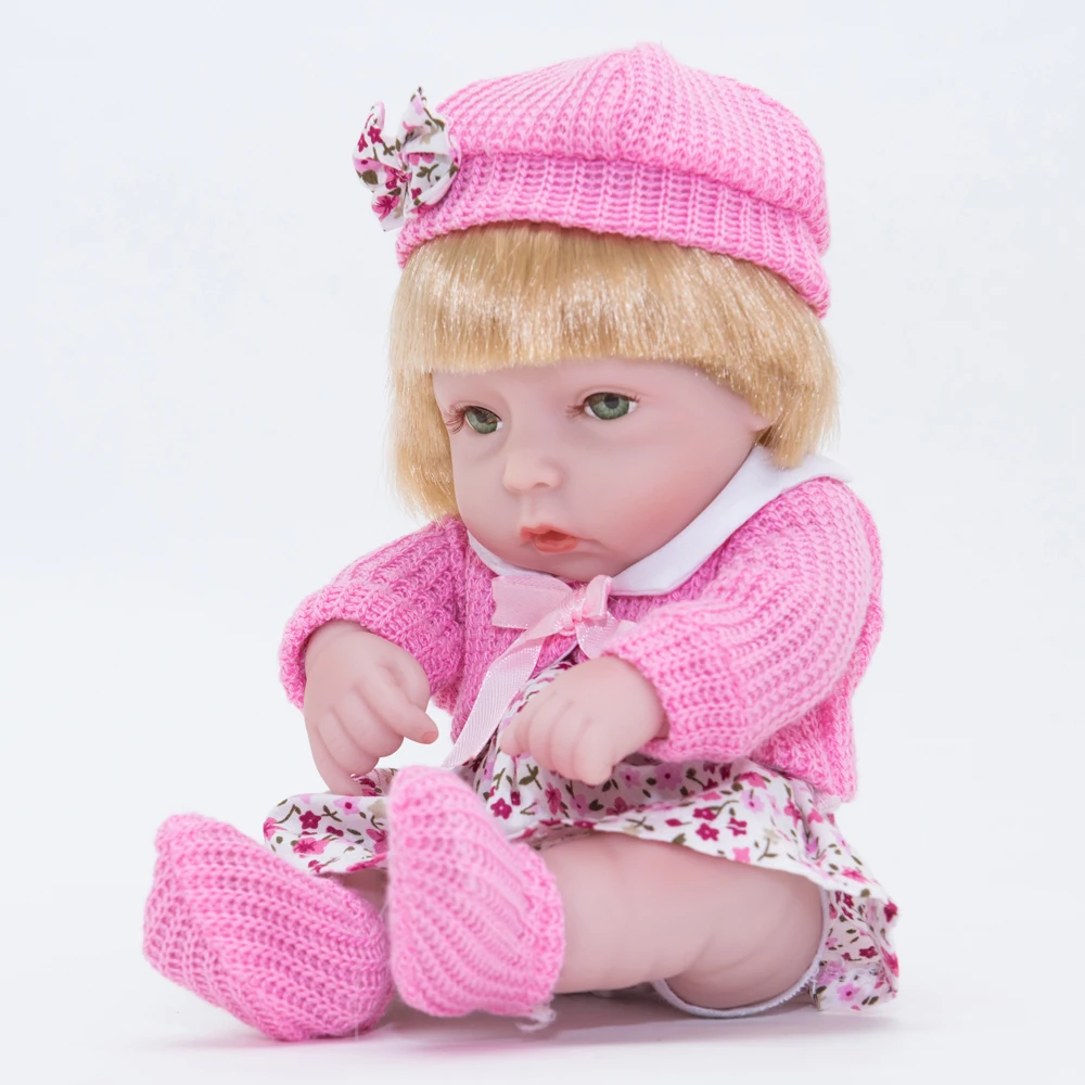 10 дюймов Горячая продажа Bebe Reborn Baby Doll игрушка новорожденный полностью виниловый