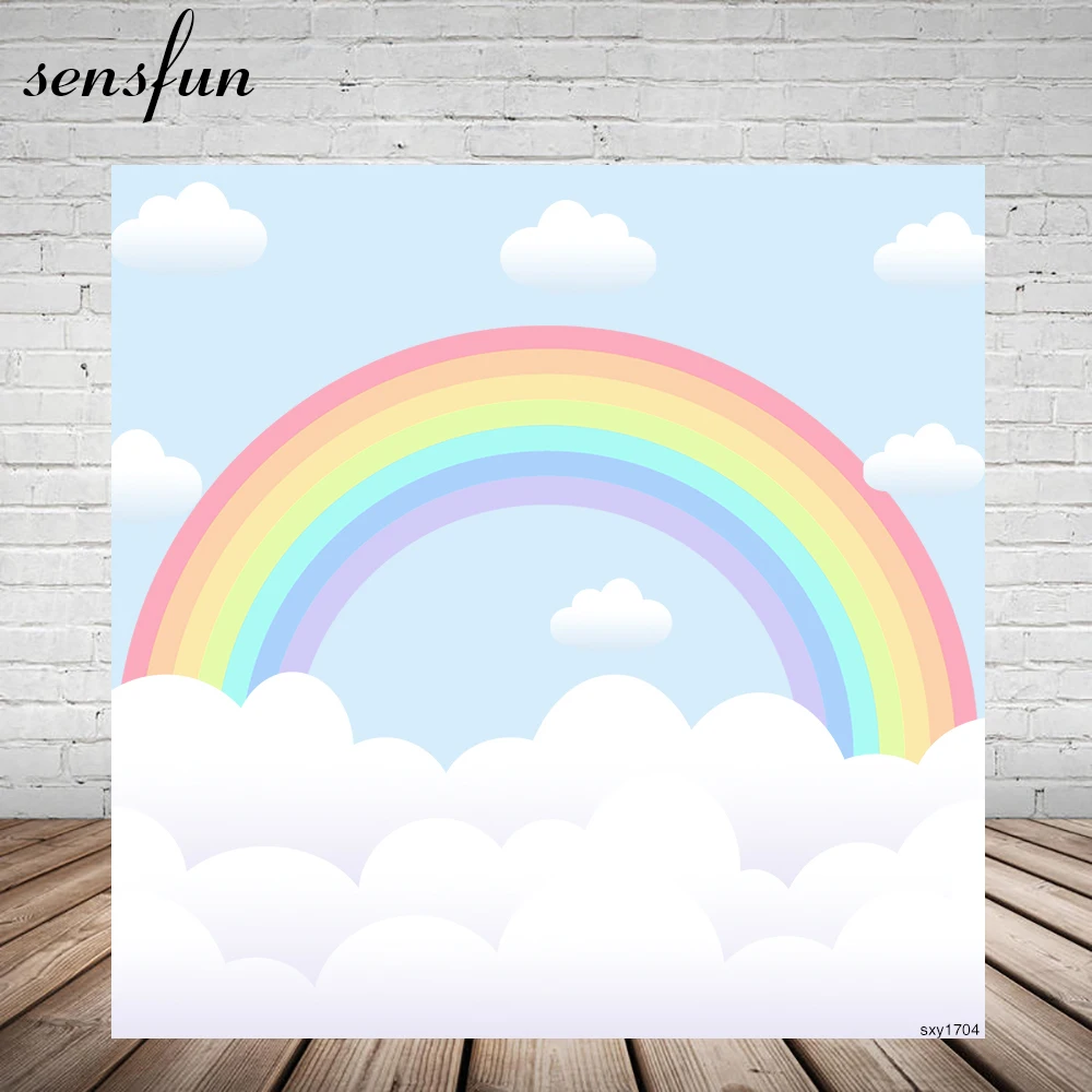 Sensfun облака Радуга фоны для фотостудии Дети Малыш душ новорожденный День