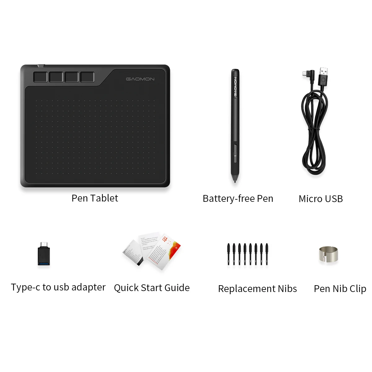 

6.5x4 Inch Anime Digital Graphic Tablet Art Writing Board for Drawing &Game OSU with 8192 Levels Pen Children Tablet