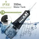 Электрический ирригатор для полости рта, емкость 350 мл, 5 сменных насадок, перезаряжаемые стоматологические ирригаторы