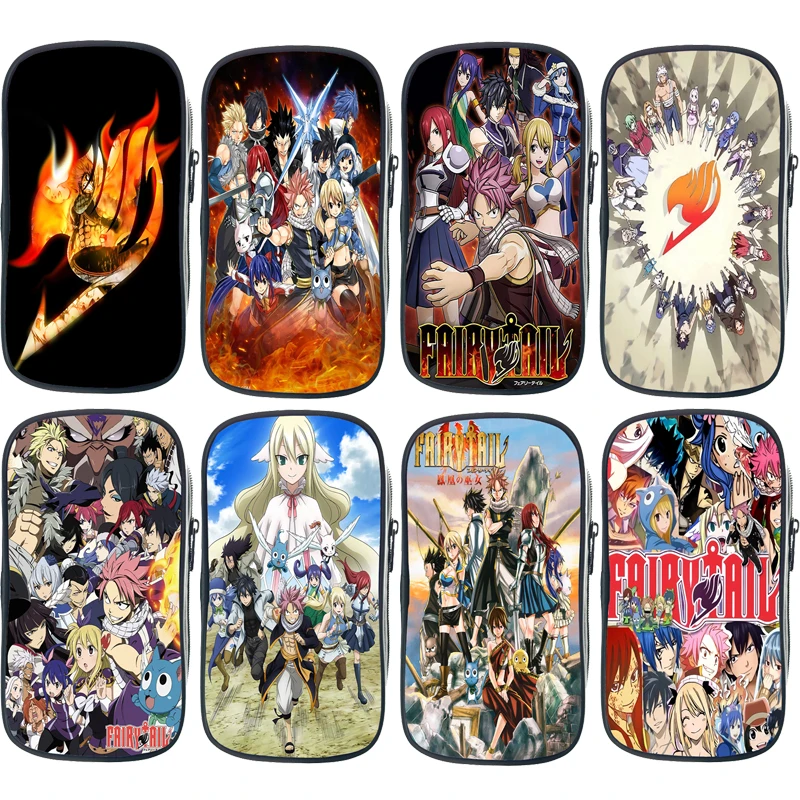 

Students Fairy Tail Pencil Case Teenagers Boys Stationery Bags Kids Anime Pen Bags Children Cartoon Pencil Box Girls Makeup Bags