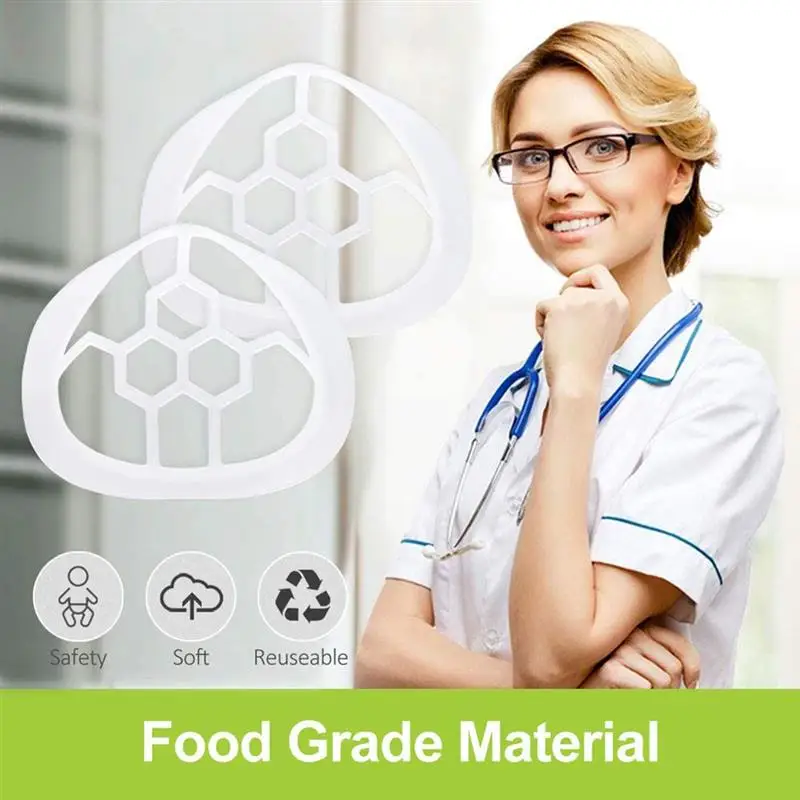 

1/5pcs 3D Space Caps Mouth Nose Support Stand Inner Support Frame Holder Easy Breathing Space Mouth Cover Holder Reusable