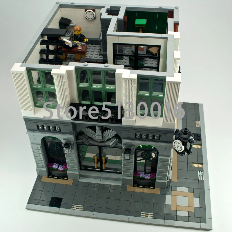 10251 Creator Brick Bank кирпичная скамейка 15001 84001 2413 шт уличный вид модели строительные наборы блоки кирпичи обучающие игрушки