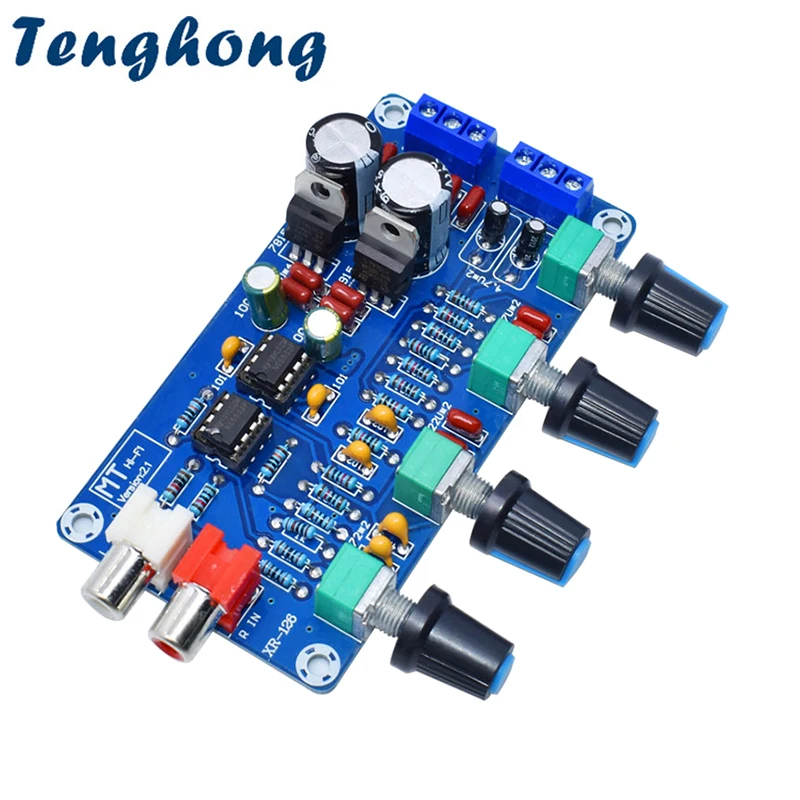 

Tenghong NE5532 Amplifier Preamp Preamplifier Dual AC 12V - 18V Volume Tone Control Finished Board Treble Midrange Bass EQ DIY