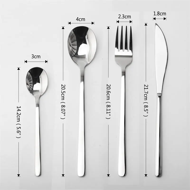 Набор посуды 16 шт./компл. столовый набор из нержавеющей стали многоразовая