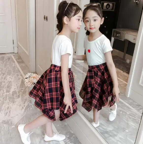 2020 комплект одежды для девочек Милая хлопковая рубашка с героями мультфильмов и