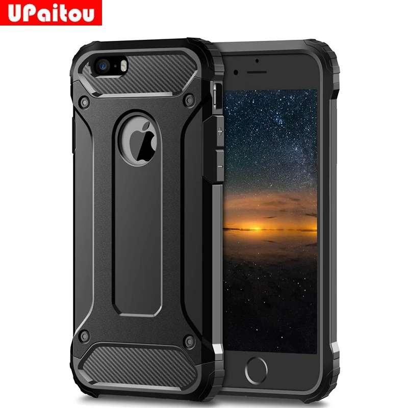 Rugged Layer Armor Case for iPhone SE 2020 11 Pro Max 2019 X XR XS 5S 5 5C 6 6S 7 7G 8 Plus Heavy Duty Shockproof |