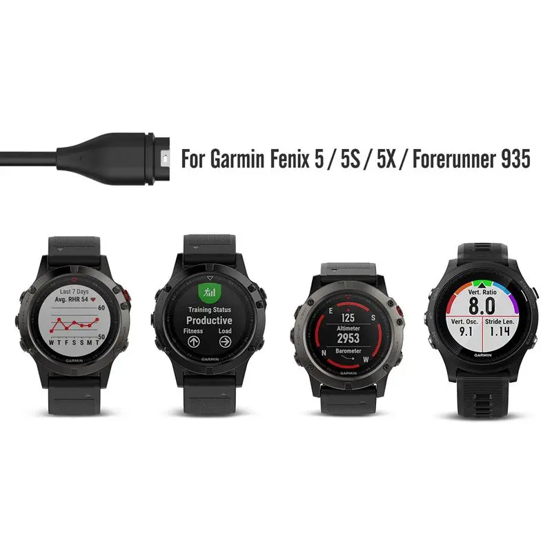 Replacement USB Data Sync Charging Cable Wire for Garmin Fenix 5/5S/5X/Forerunner 935/Quatix 5/Quatix 5 Sapphire/Vivoactive 3 Wa |