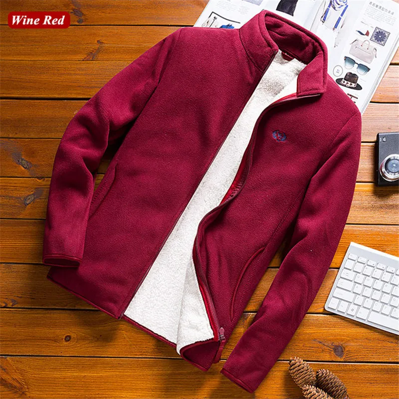 

Man Polar Fleece Hoodies Coat Autumn Winter Plus Velvet Warm Jacket Outerwear Male Sports Causal Sweatshirt CYF195