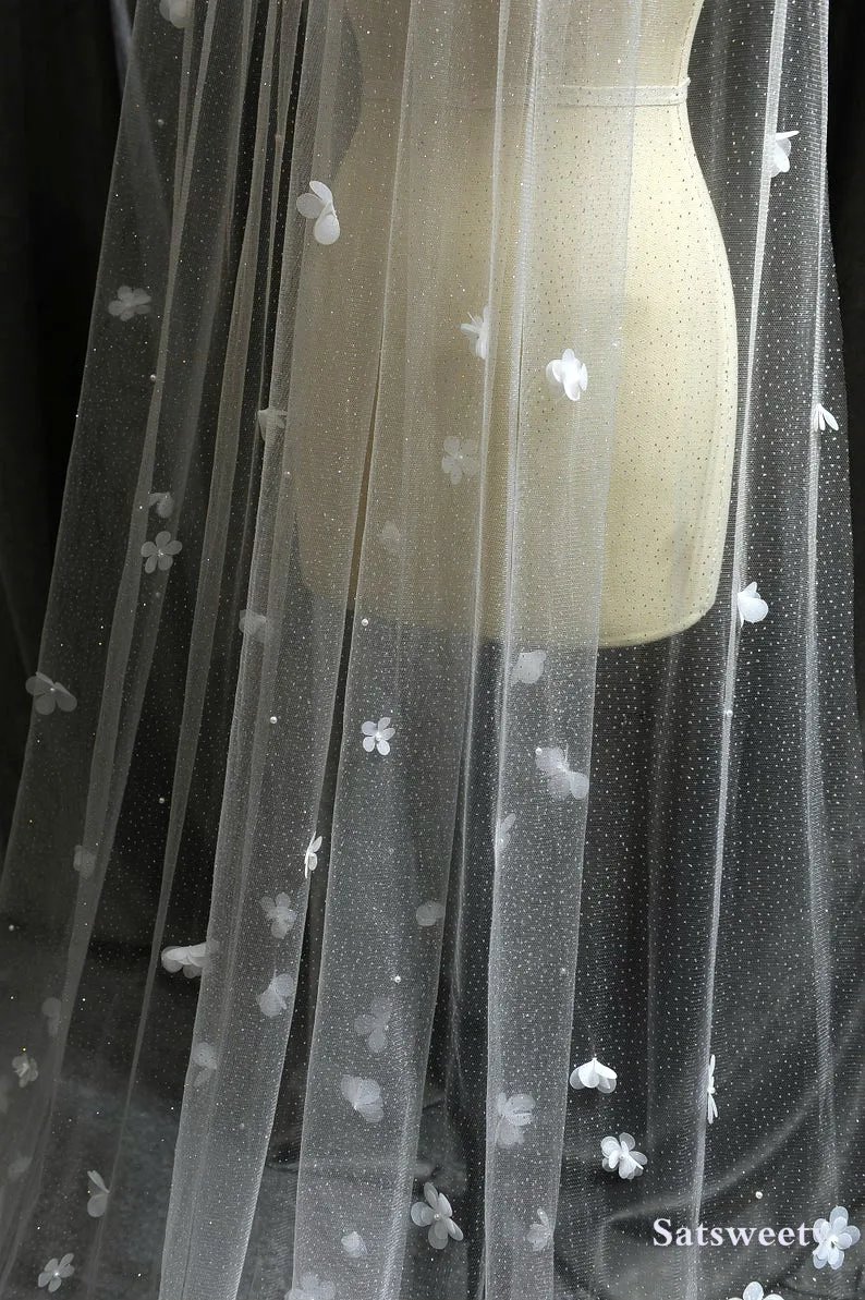 Высококачественная блестящая фатиновая женская свадебная фата для невесты