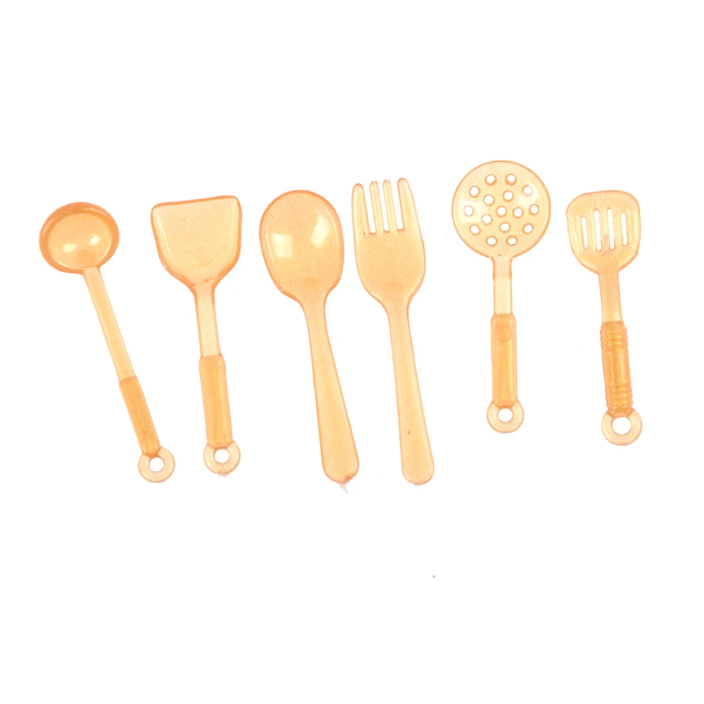 

10pcs Mini Tableware Toys Kitchen Dining for BJD Doll House accessory play toy Gold Silver
