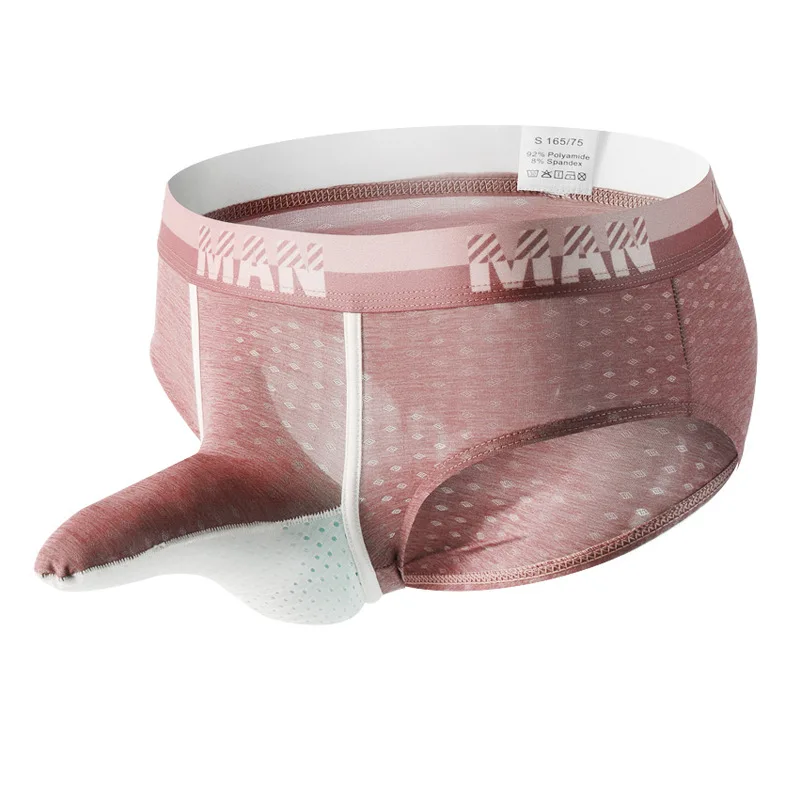 4 Pcs New Elephant Nose Briefs Cotton Soft Underwear Man's Quick Dry Comfortable Elastic Panties Close-Fitting Men's Leggings