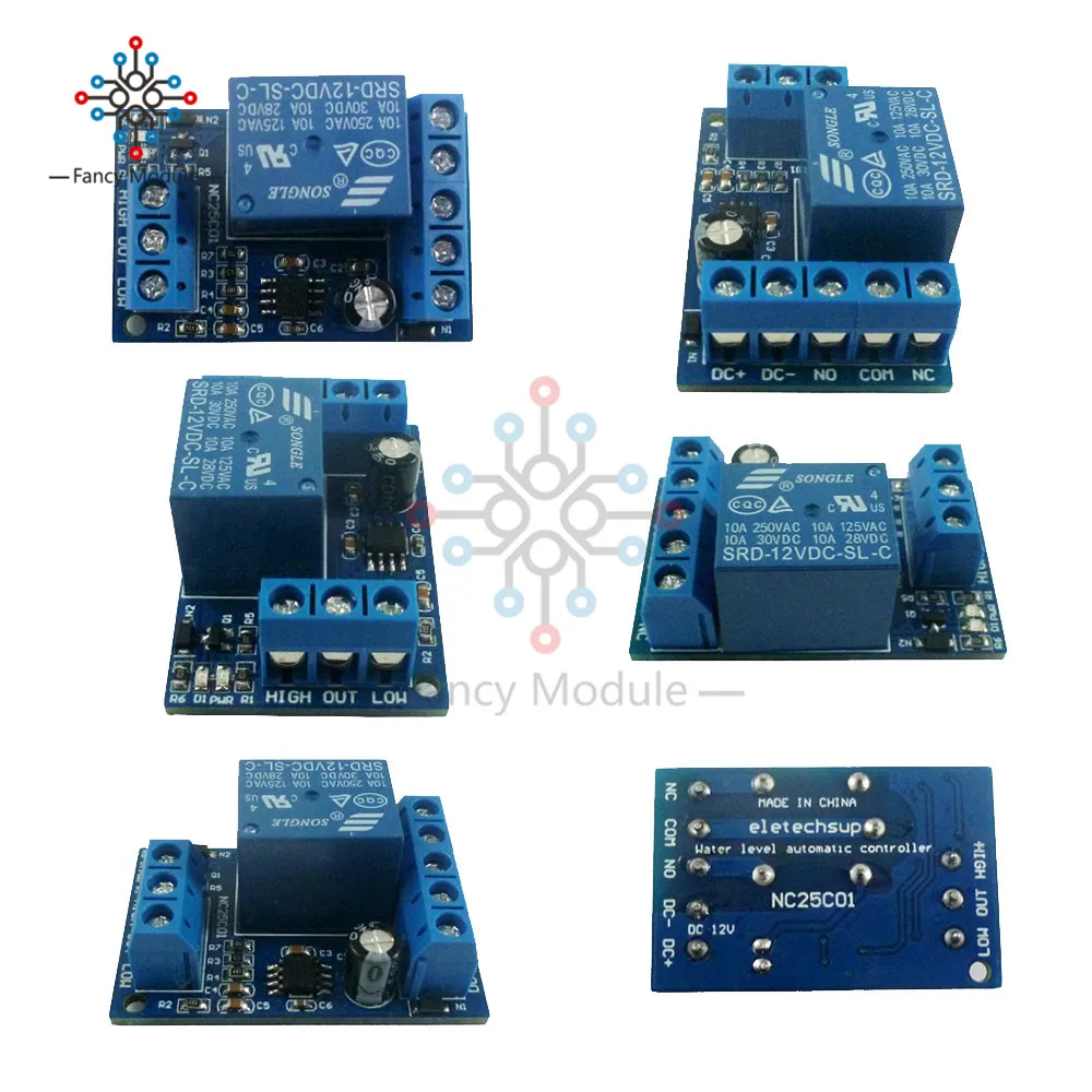 

2 in 1 Pump Pour Water Automatic Controller DC 12V Liquid Level Sensor Switch Relay Module For Automatic Water Supply System