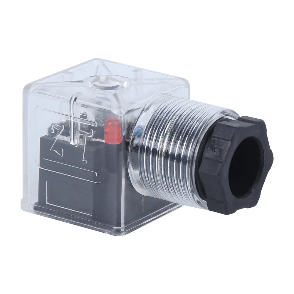 

5Pcs Solenoid Coil Plug Hydraulic Valve Transparent Voltage Universal Accessories DC24 Solenoid Valve Plug