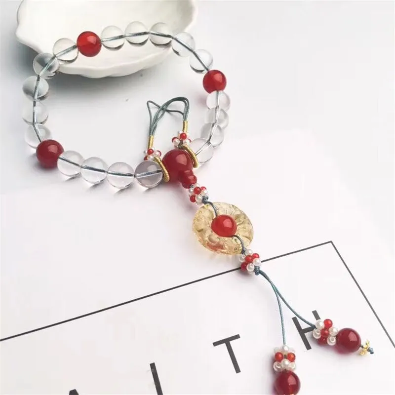 

OMHXZJ Wholesale ZB403 68101214 16 18 20mm Fashion Birthday Party Wedding Gift Natural Stone Fine White Crystals Beads Bracelets
