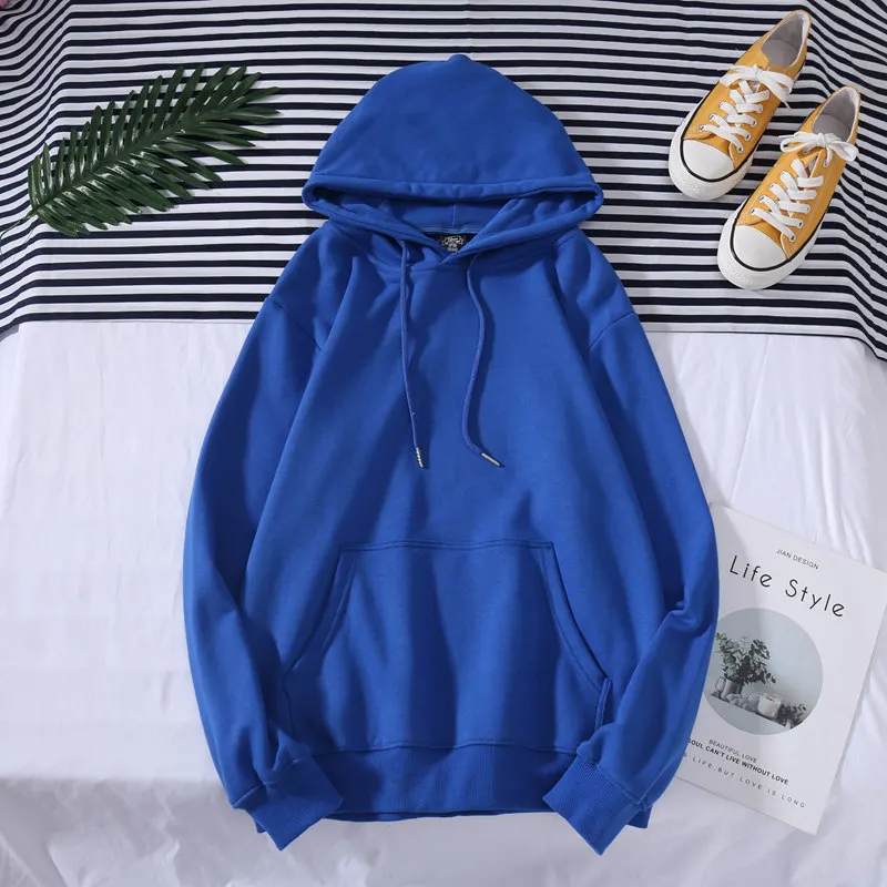 Fgkks модные брендовые мужские толстовки мужские однотонные толстовки с капюшоном повседневные Простые мужские толстовки с капюшоном топы - Цвет: Blue