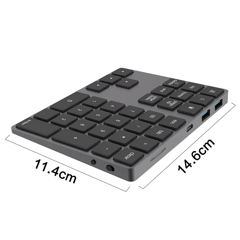 Алюминиевый сплав 34 клавиши Bluetooth беспроводная клавиатура портативная