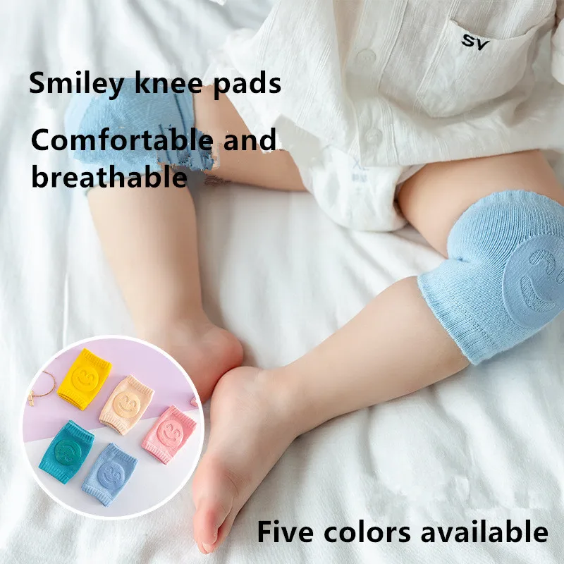 Rodilleras antideslizantes para ni&ntilde;os peque&ntilde;os, accesorios para beb&eacute;s, rodilleras con sonrisa, Protector de seguridad, calentador de piernas, novedad de 2020-4